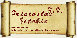 Hristoslav Vitakić vizit kartica